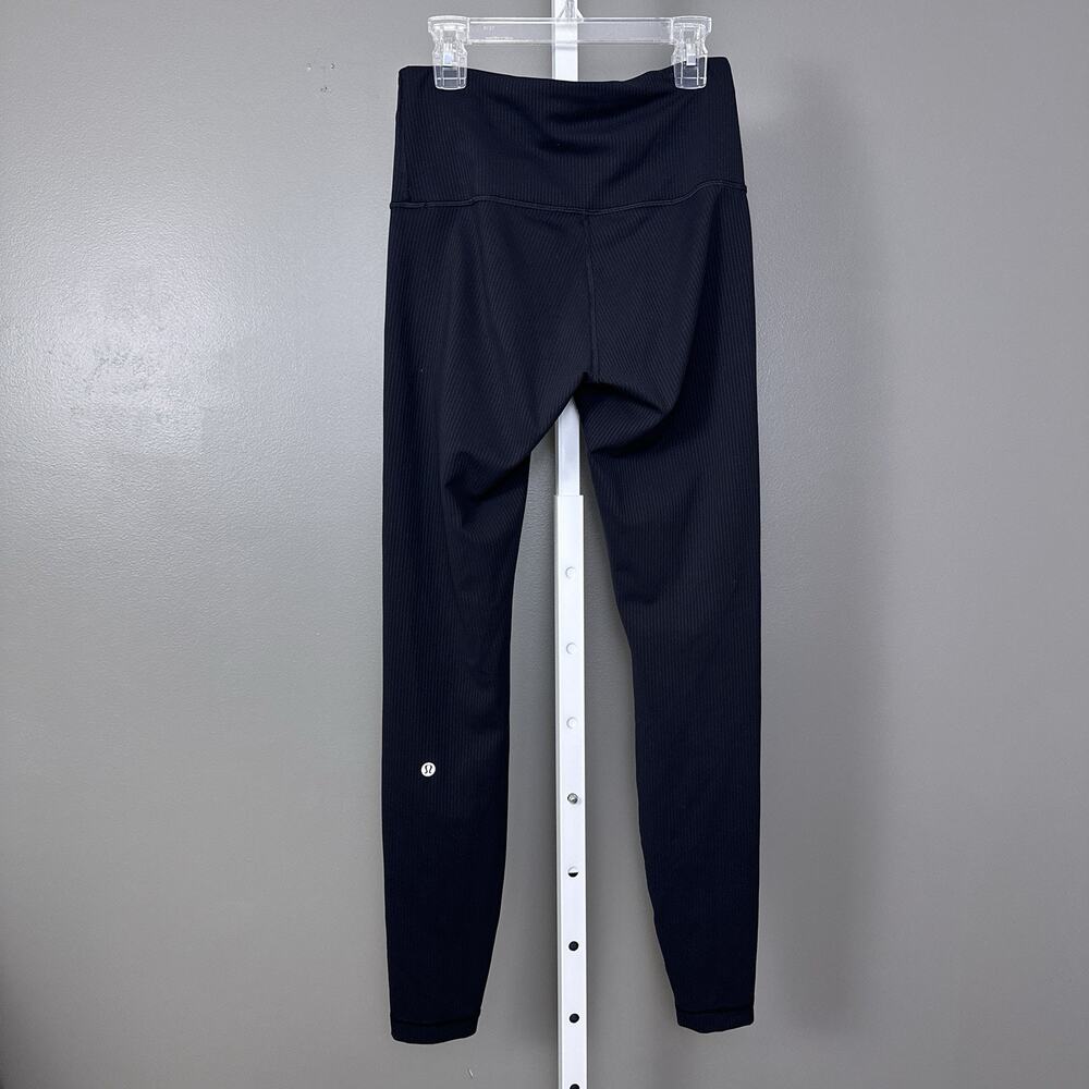 Lululemon Wunder Train Ribbed HR Tight 28” LW5GN4S Size 6 Black Pants Yoga